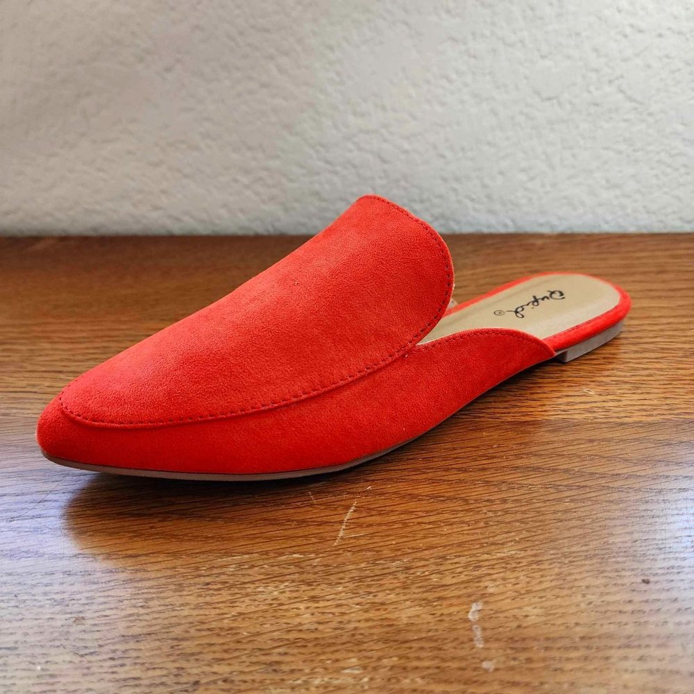 NEW Qupid Mule Slides - Coral - Size 5.5